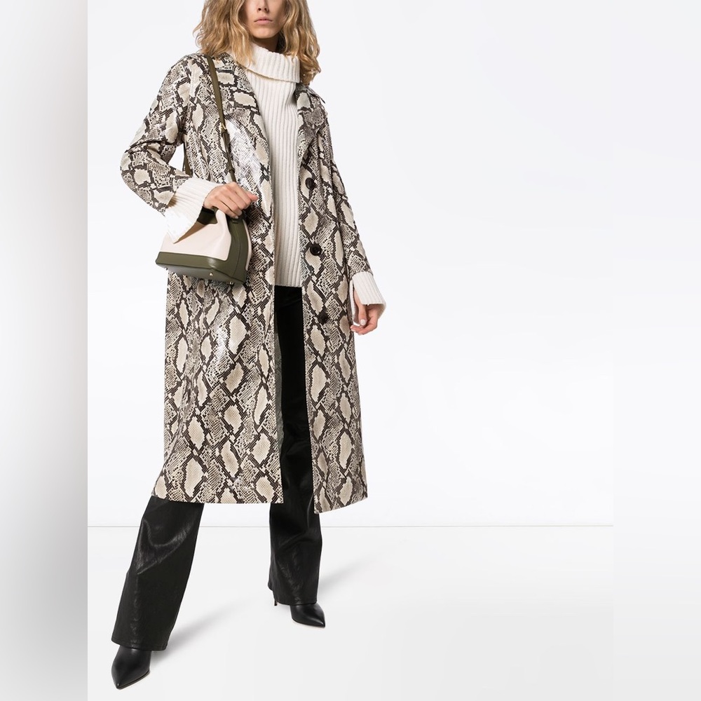 Stand Studio Snakeskin Trench Coat